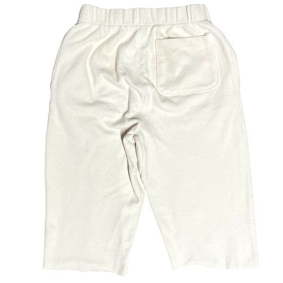 BOYS LIE Blindsided Cropped Terry Sweatpants Sand Angel Graphic Size S *altered* - Picture 4 of 8